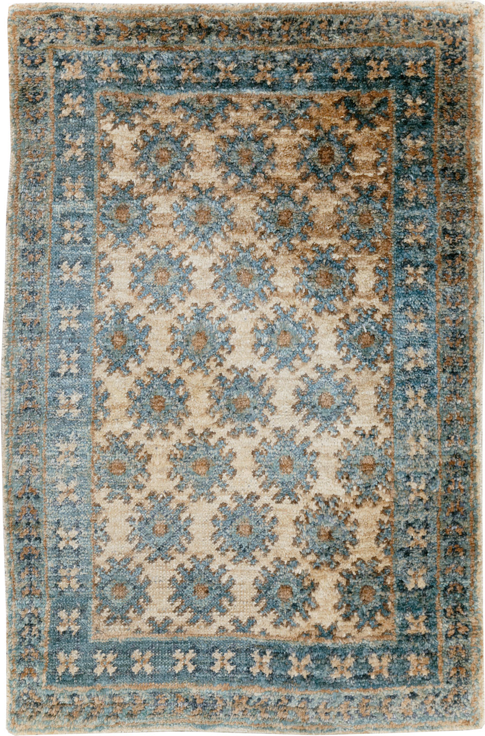Vintage Turkish Oushak Accent Rug, No.30440 - Gsblank