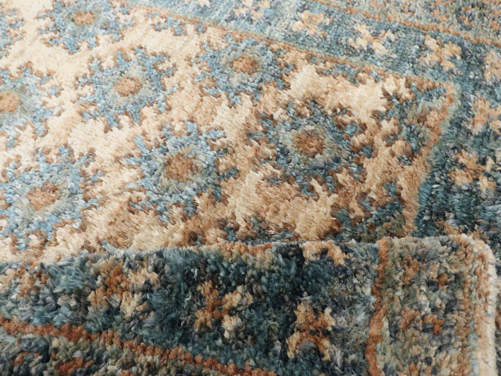 Vintage Turkish Oushak Accent Rug, No.30440 - Gsblank