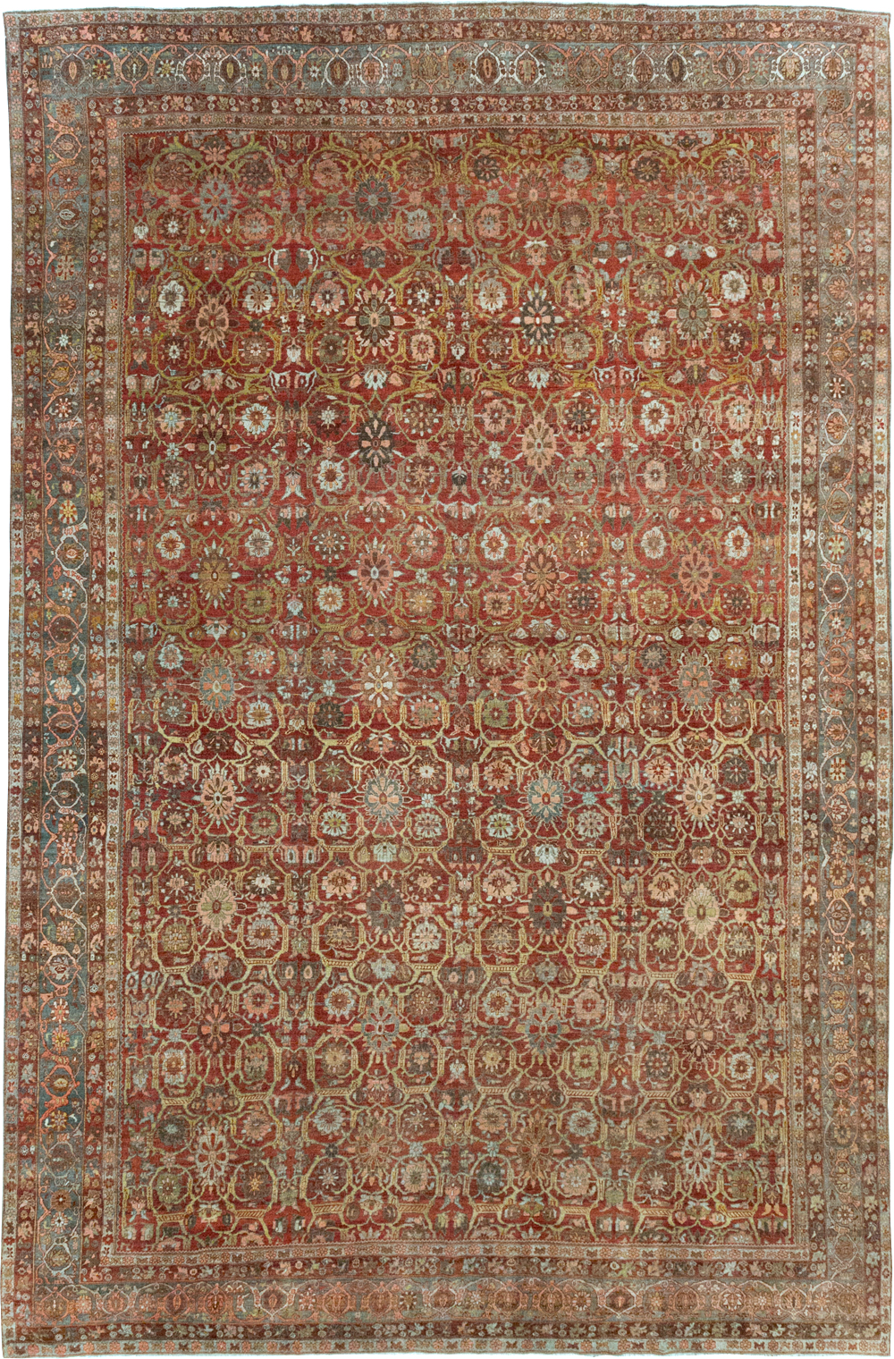 Antique Persian Bidjar Oversize Carpet, No.30441 - Gsblank