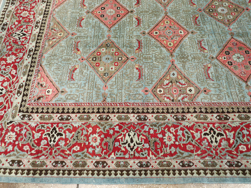 Antique Persian Kashan Room Size Carpet, No.30442 - Gsblank