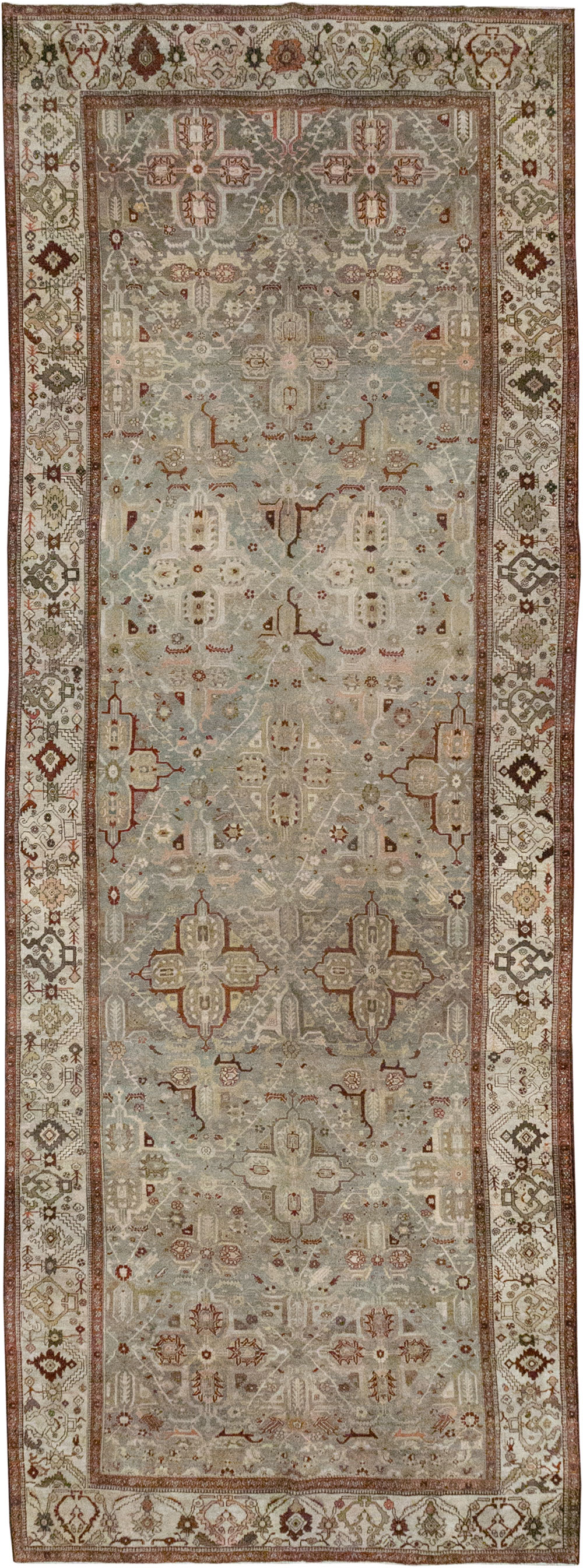 Antique Persian Bidjar Wide Gallery Runner, No.30443 - Gsblank