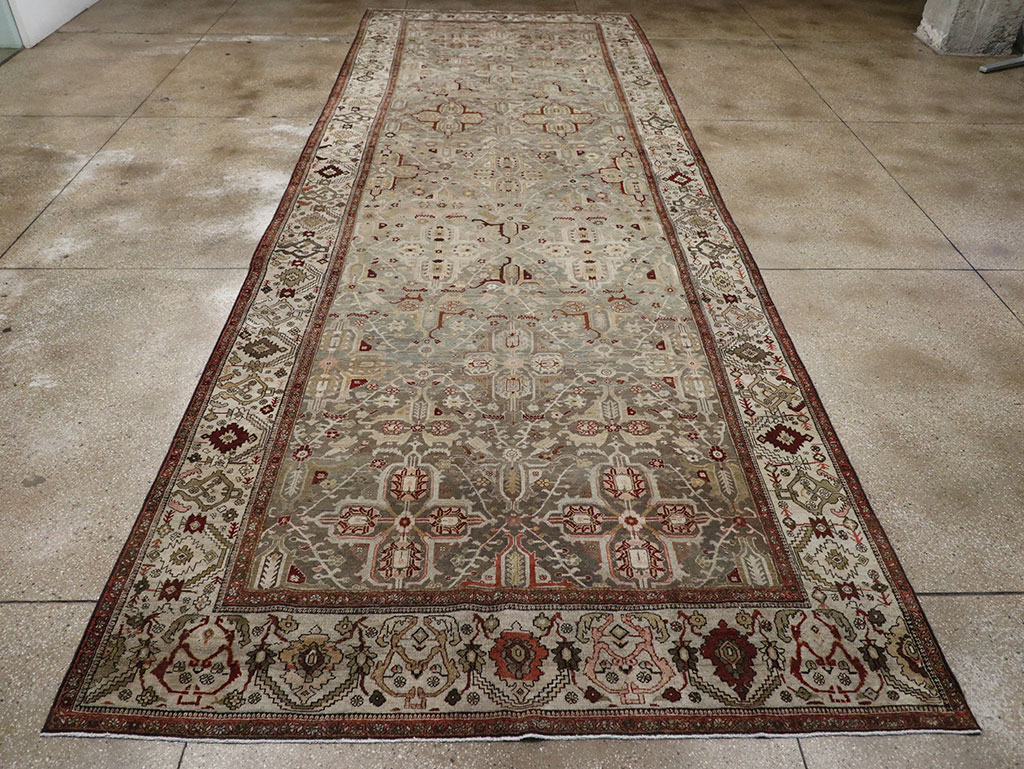 Antique Persian Bidjar Wide Gallery Runner, No.30443 - Gsblank