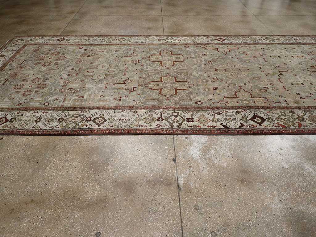 Antique Persian Bidjar Wide Gallery Runner, No.30443 - Gsblank