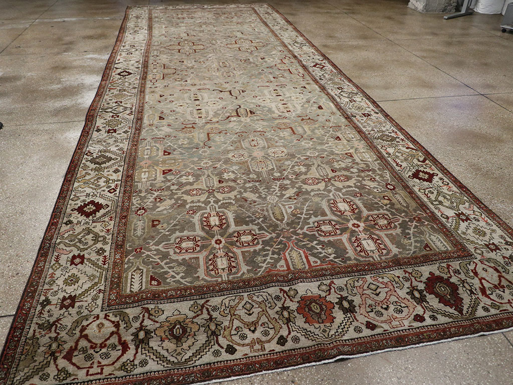 Antique Persian Bidjar Wide Gallery Runner, No.30443 - Gsblank