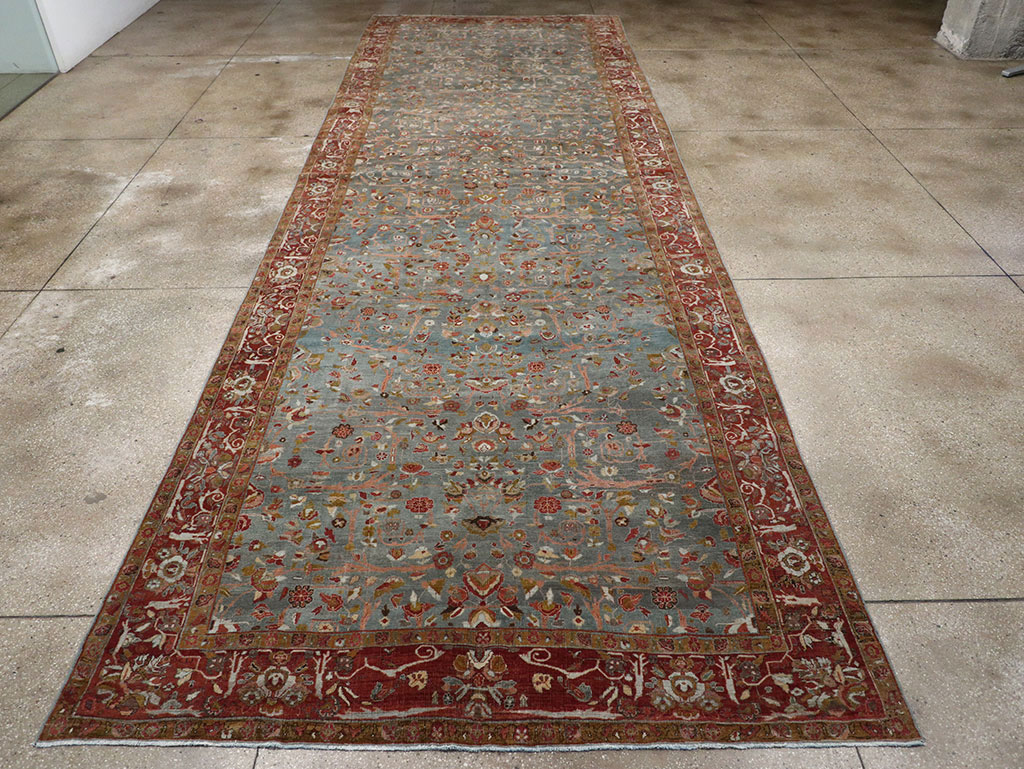Antique Persian Bidjar Wide Gallery Runner, No.30444 - Gsblank