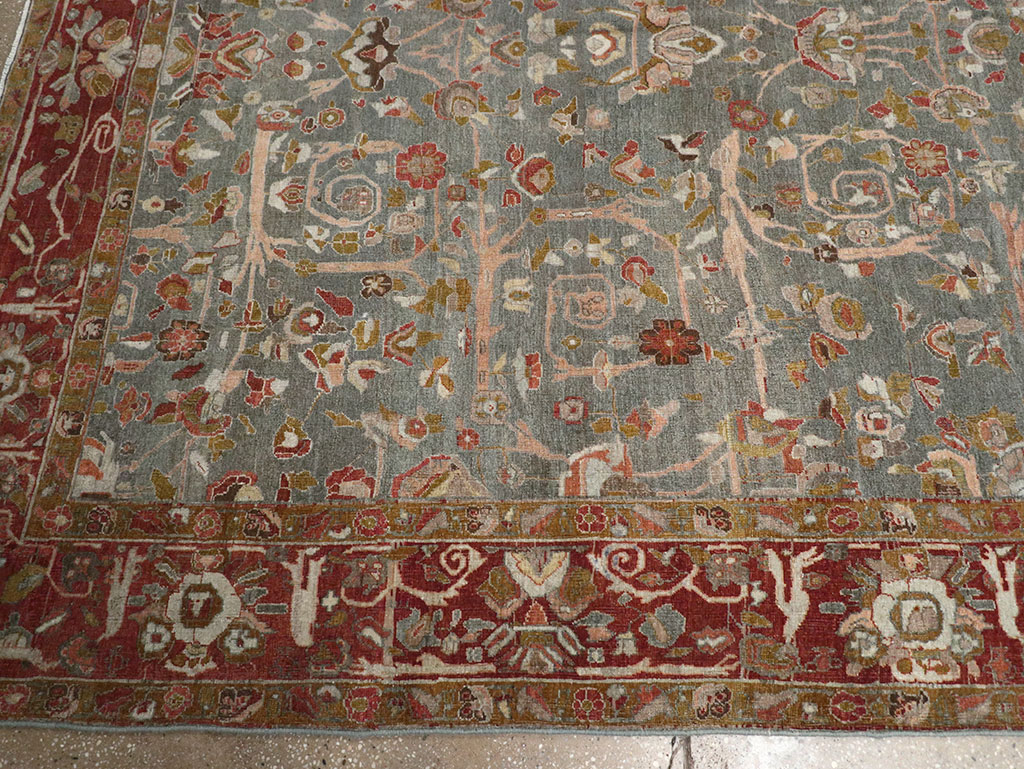 Antique Persian Bidjar Wide Gallery Runner, No.30444 - Gsblank