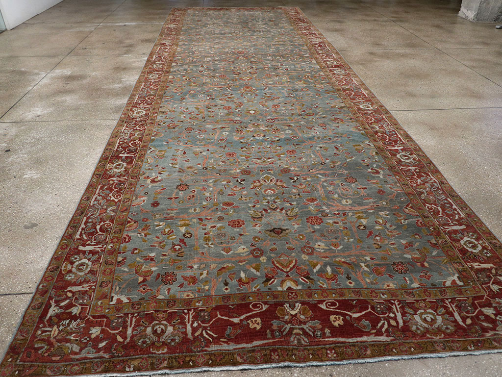 Antique Persian Bidjar Wide Gallery Runner, No.30444 - Gsblank