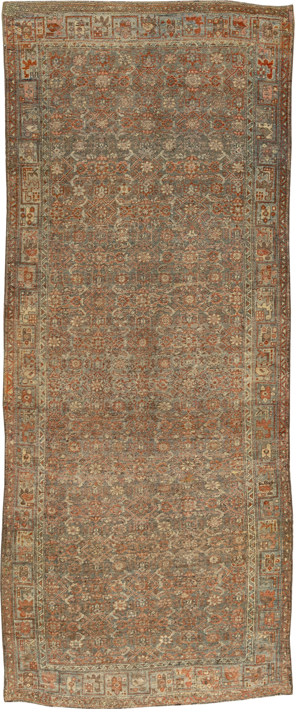 Antique Persian Bidjar Wide Gallery Runner, No.30448 - Gsblank