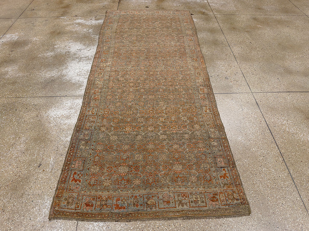 Antique Persian Bidjar Wide Gallery Runner, No.30448 - Gsblank