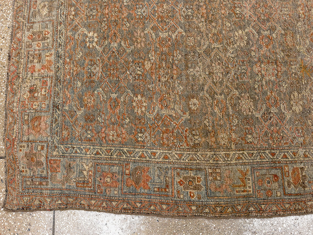 Antique Persian Bidjar Wide Gallery Runner, No.30448 - Gsblank