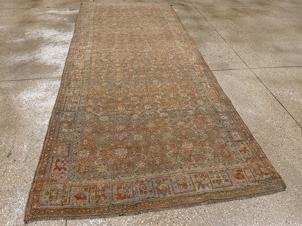 Antique Persian Bidjar Wide Gallery Runner, No.30448 - Gsblank