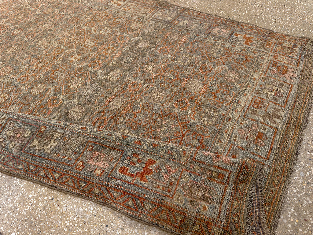 Antique Persian Bidjar Wide Gallery Runner, No.30448 - Gsblank