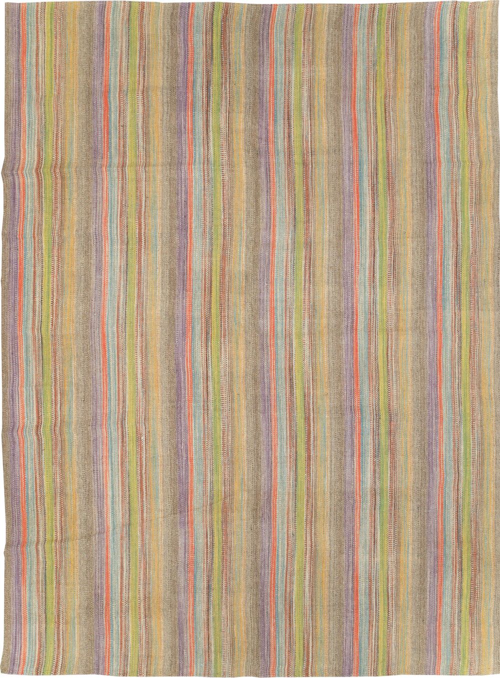 Modern Turkish Flatweave Kilim Room Size Carpet, No.30450 - Gsblank