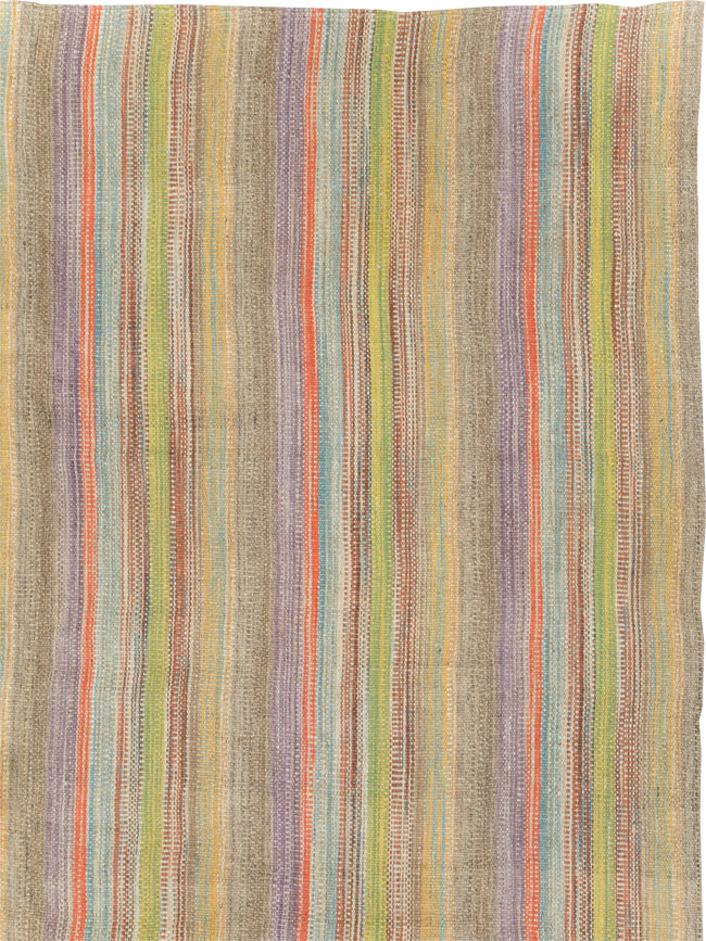 Modern Turkish Flatweave Kilim Room Size Carpet, No.30450 - Gsblank