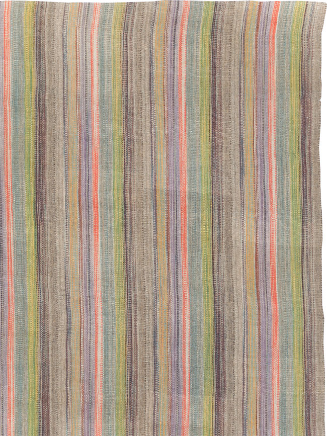 Modern Persian Flatweave Kilim Large Room Size Carpet, No.30451 - Gsblank