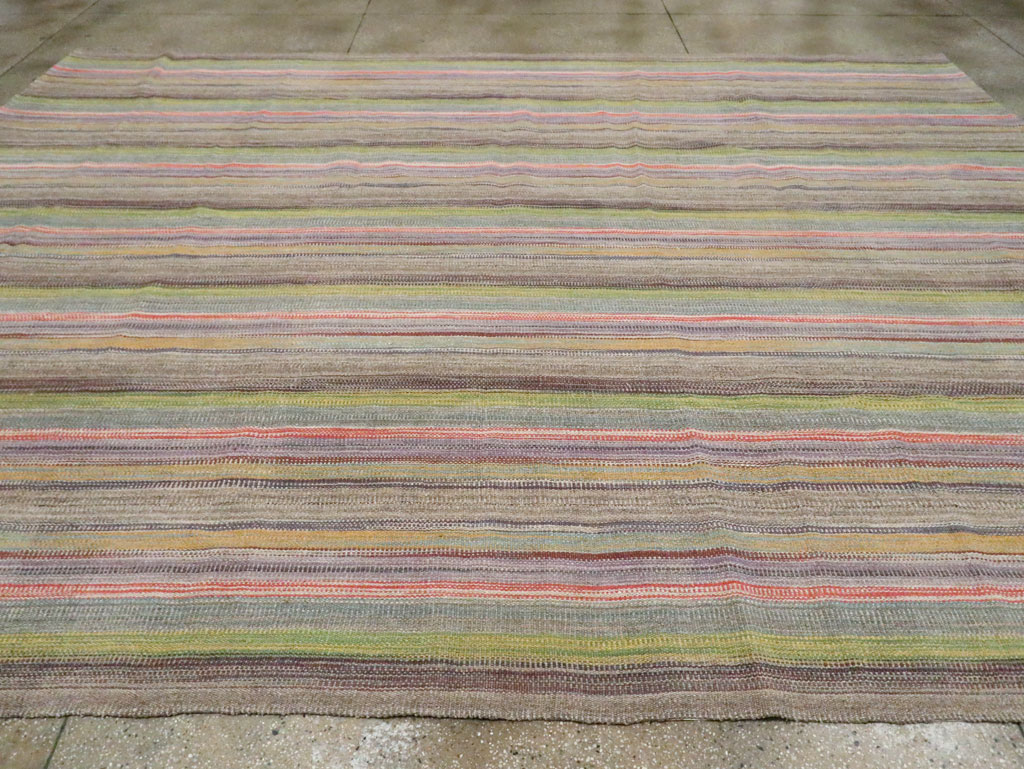Modern Persian Flatweave Kilim Large Room Size Carpet, No.30451 - Gsblank