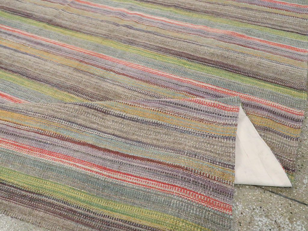 Modern Persian Flatweave Kilim Large Room Size Carpet, No.30451 - Gsblank