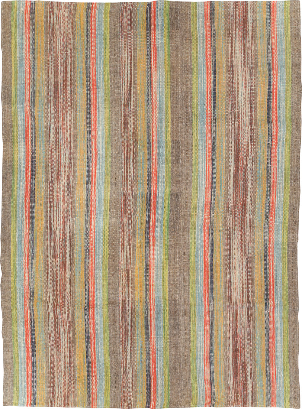 Modern Turkish Flatweave Kilim Room Size Carpet, No.30452 - Gsblank