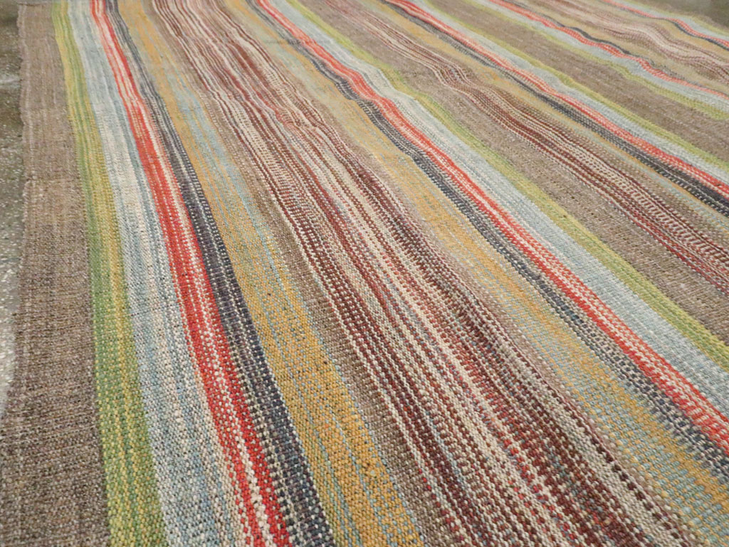 Modern Turkish Flatweave Kilim Room Size Carpet, No.30452 - Gsblank