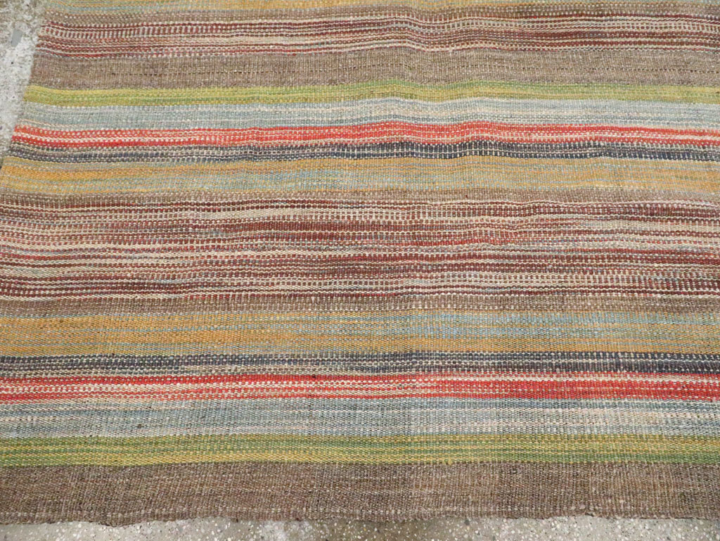 Modern Turkish Flatweave Kilim Room Size Carpet, No.30452 - Gsblank
