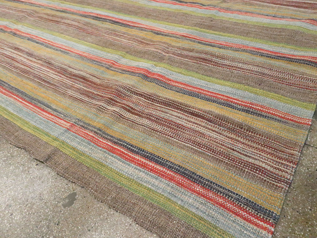 Modern Turkish Flatweave Kilim Room Size Carpet, No.30452 - Gsblank