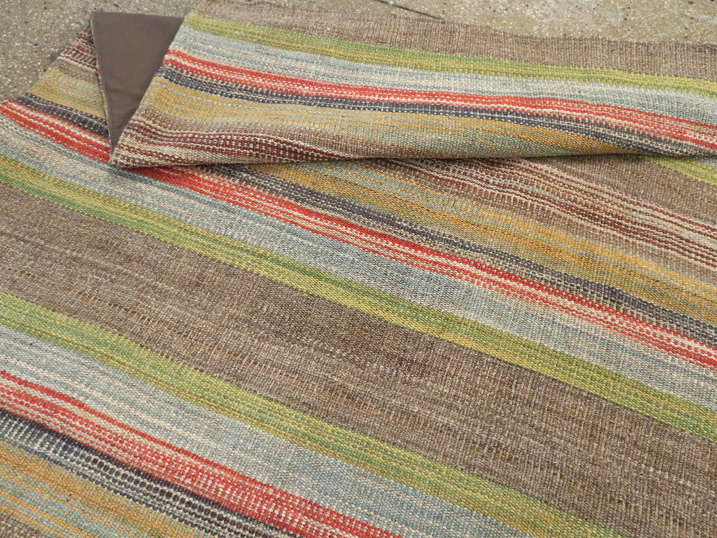 Modern Turkish Flatweave Kilim Room Size Carpet, No.30452 - Gsblank