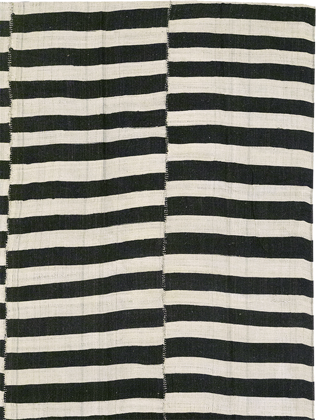 Vintage Persian Flatweave Kilim Room Size Carpet, No.30459 - Gsblank