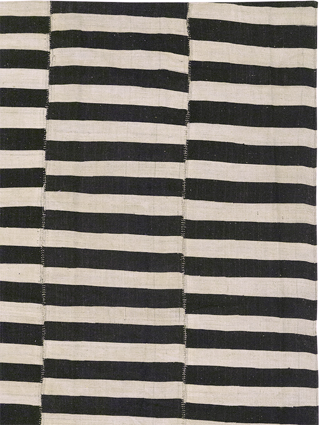 Modern Persian Flatweave Kilim Large Room Size Carpet, No.30463 - Gsblank