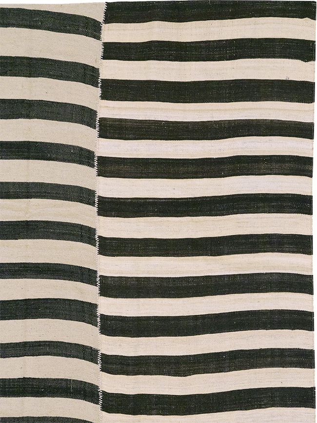 Vintage Persian Flatweave Kilim Room Size Carpet, No.30464 - Gsblank