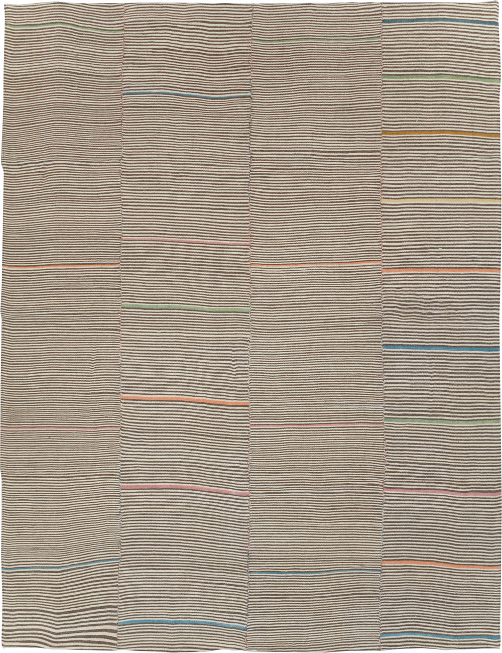 Contemporary Persian Flatweave Kilim Room Size Carpet, No.30466 - Gsblank