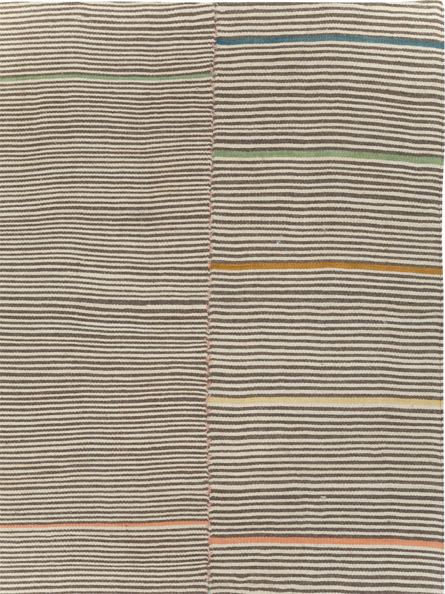 Contemporary Persian Flatweave Kilim Room Size Carpet, No.30466 - Gsblank