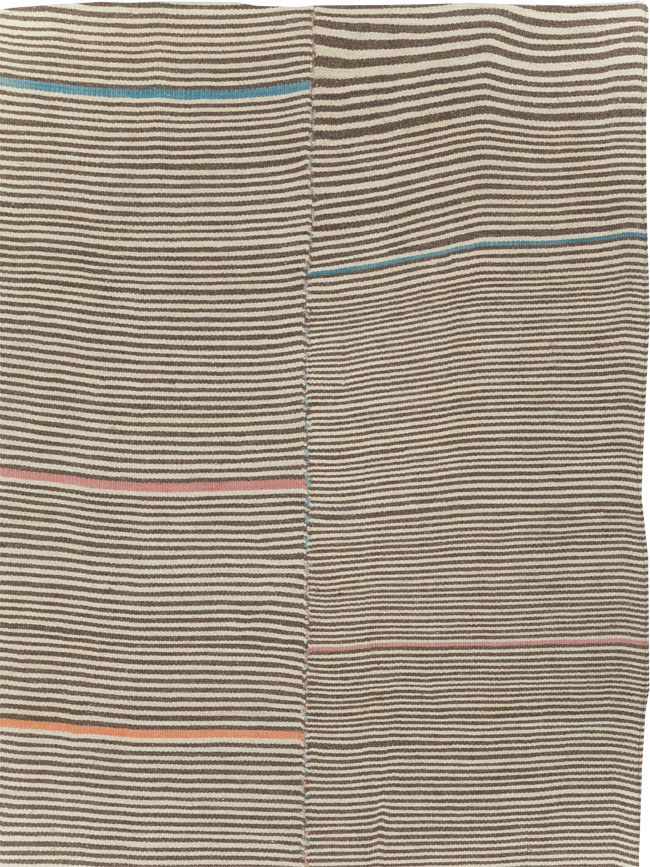 Contemporary Persian Flatweave Kilim Room Size Carpet, No.30466 - Gsblank