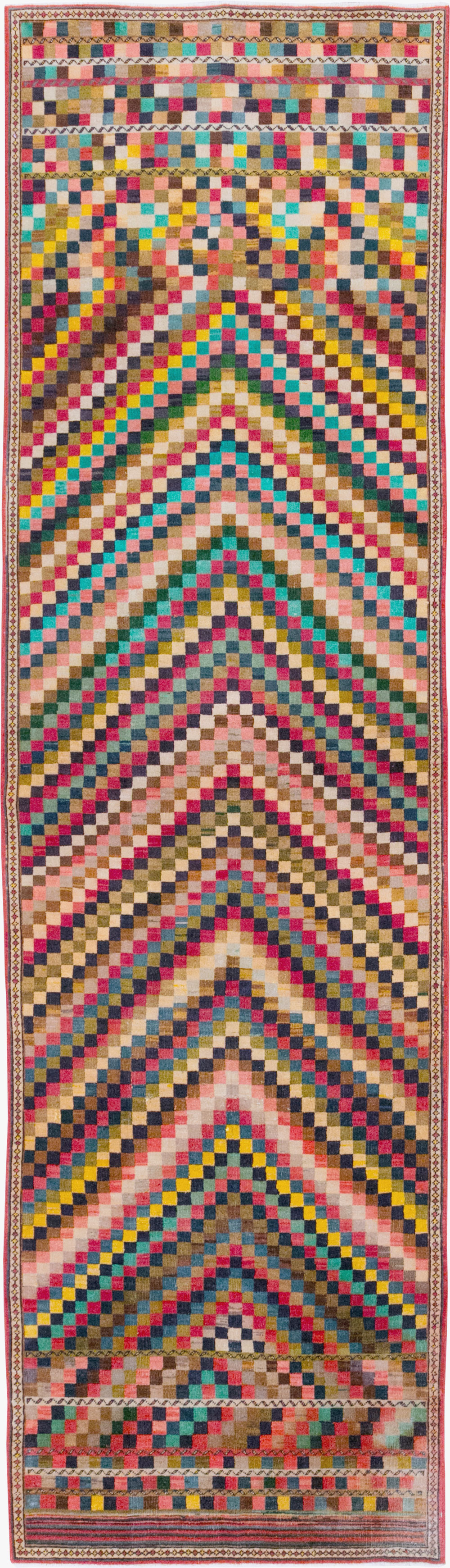 Vintage Persian Art Deco Style Mahal Runner, No.30474 - Gsblank