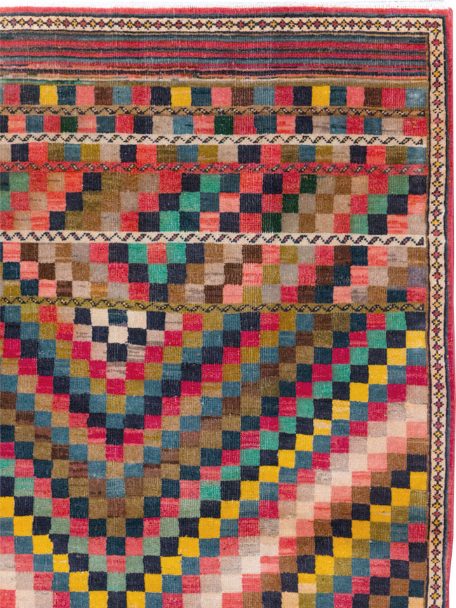 Vintage Persian Art Deco Style Mahal Runner, No.30474 - Gsblank