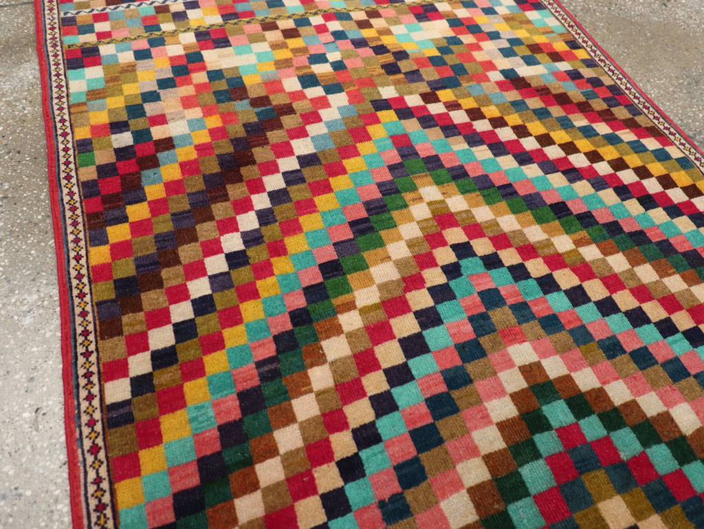 Vintage Persian Art Deco Style Mahal Runner, No.30474 - Gsblank