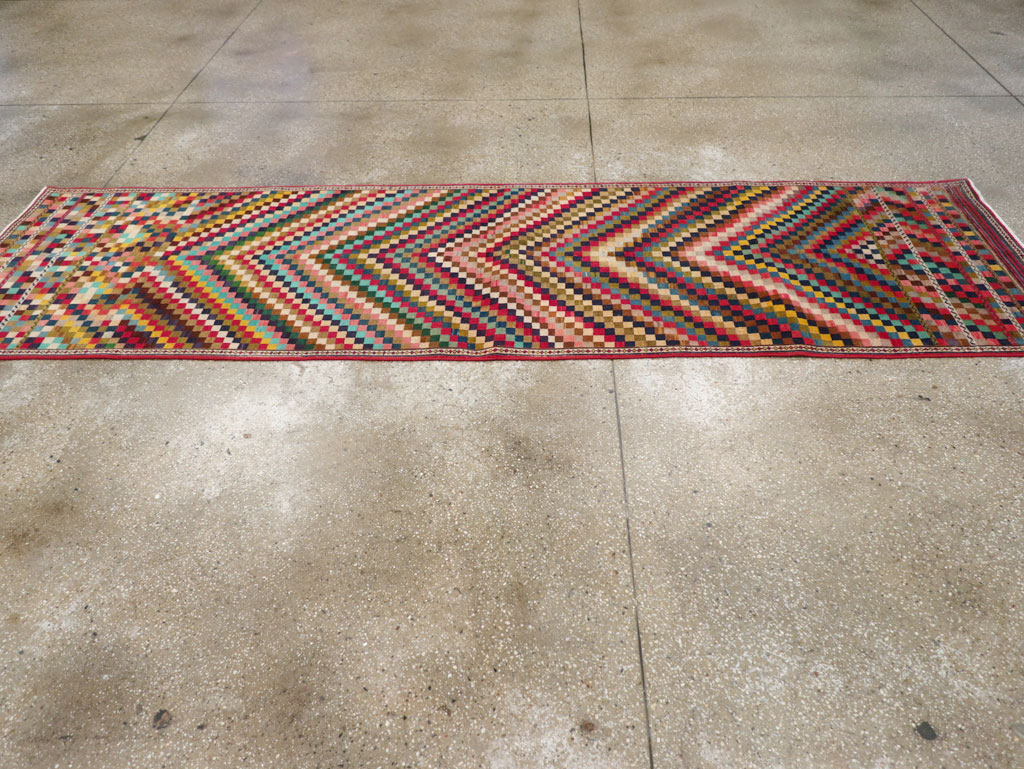 Vintage Persian Art Deco Style Mahal Runner, No.30474 - Gsblank