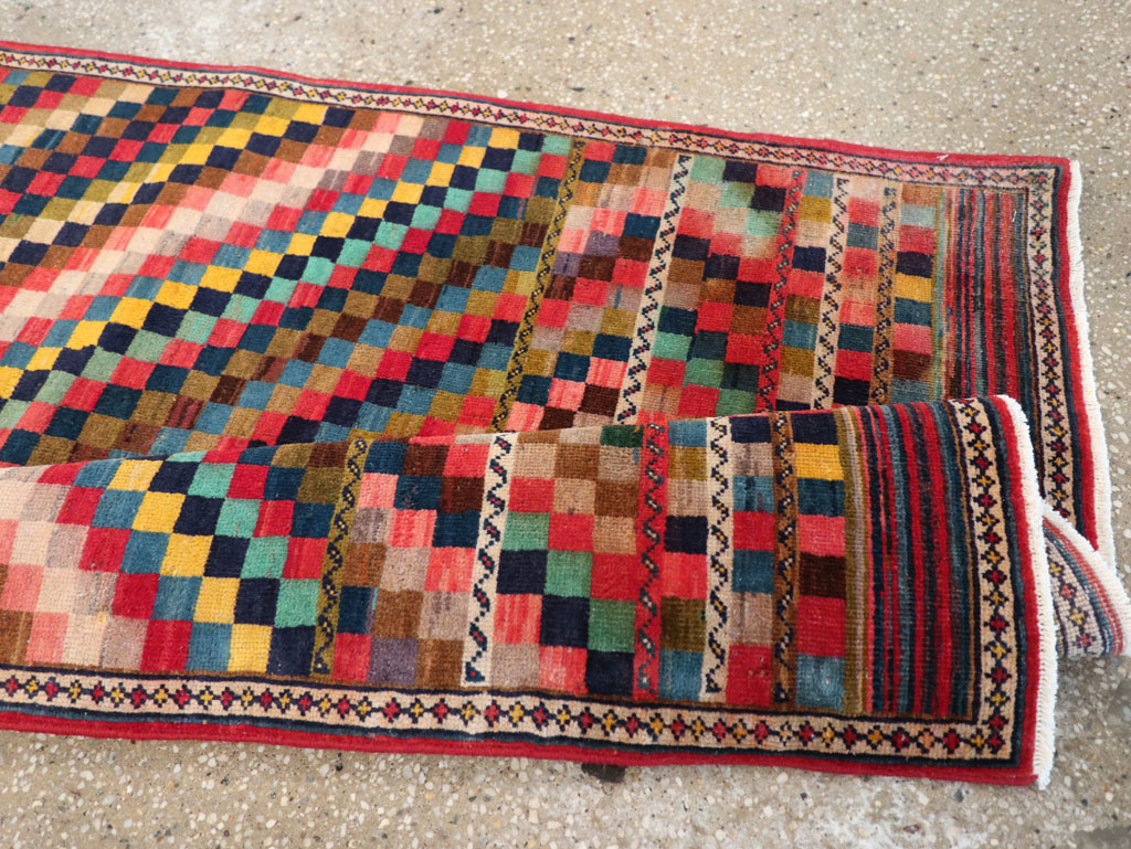 Vintage Persian Art Deco Style Mahal Runner, No.30474 - Gsblank