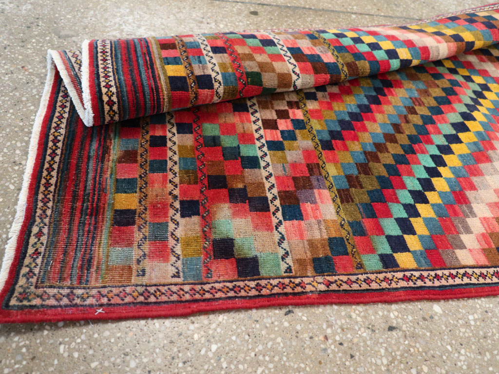 Vintage Persian Art Deco Style Mahal Runner, No.30474 - Gsblank