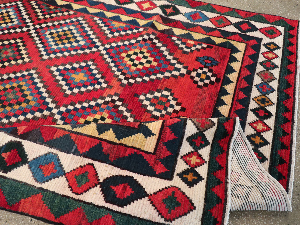 Vintage Persian Gabbeh Accent Rug, No.30476 - Gsblank