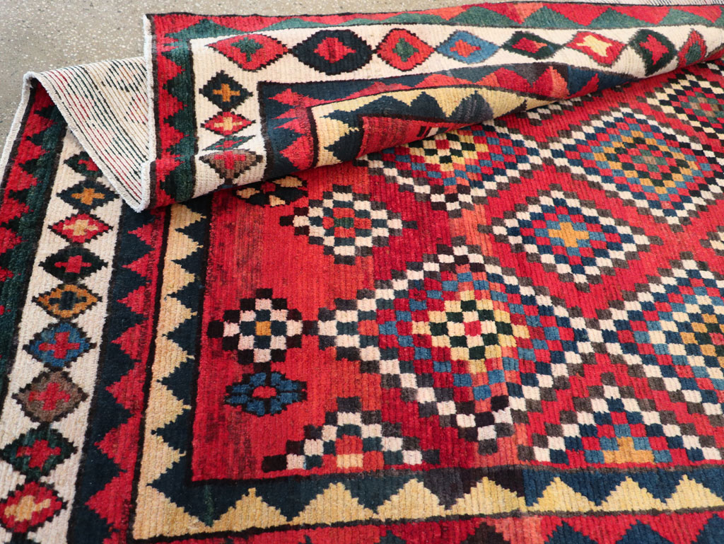 Vintage Persian Gabbeh Accent Rug, No.30476 - Gsblank