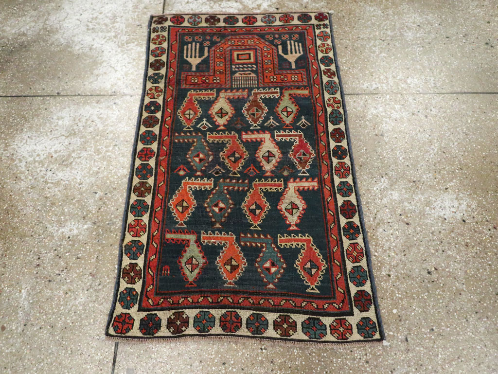 Antique Caucasian Throw Rug, No.30488 - Gsblank
