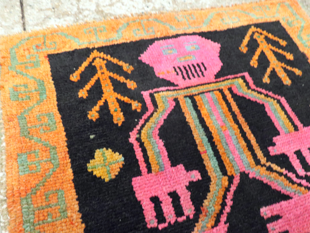 Vintage Pictorial Anatolian Rugs, No.30491 - Gsblank