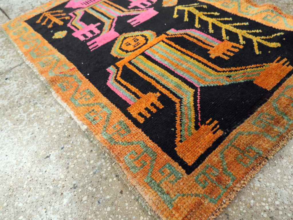 Vintage Pictorial Anatolian Rugs, No.30491 - Gsblank