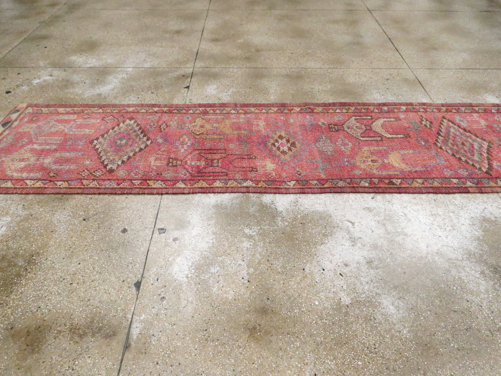 Vintage Turkish Anatolian Pictorial Runner, No.30492 - Gsblank