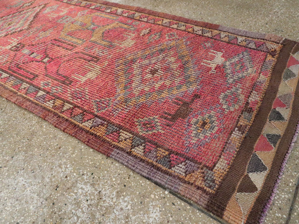 Vintage Turkish Anatolian Pictorial Runner, No.30492 - Gsblank