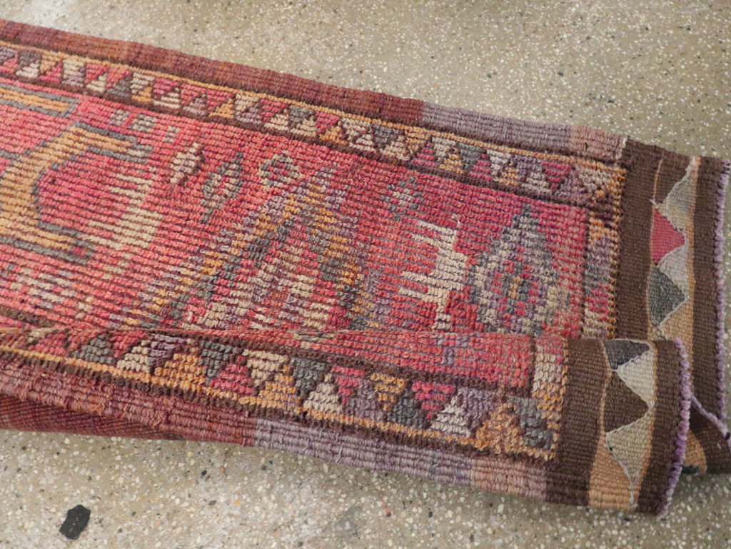 Vintage Turkish Anatolian Pictorial Runner, No.30492 - Gsblank