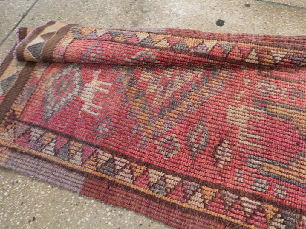 Vintage Turkish Anatolian Pictorial Runner, No.30492 - Gsblank