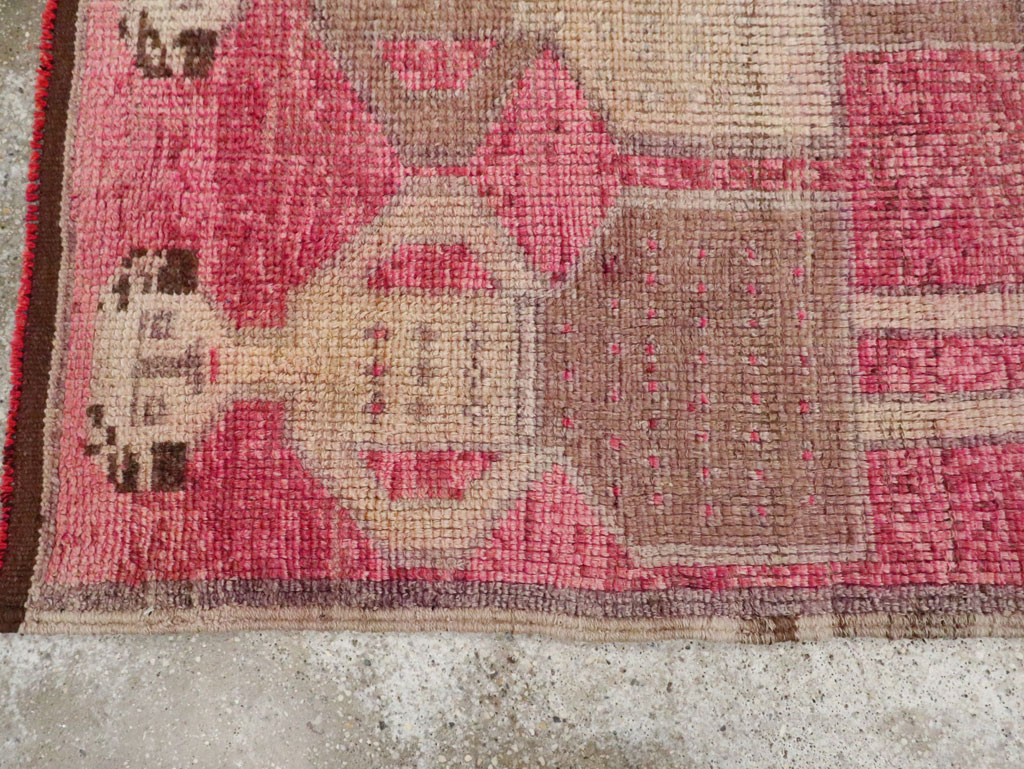 Vintage Turkish Anatolian Pictorial Runner, No.30493 - Gsblank