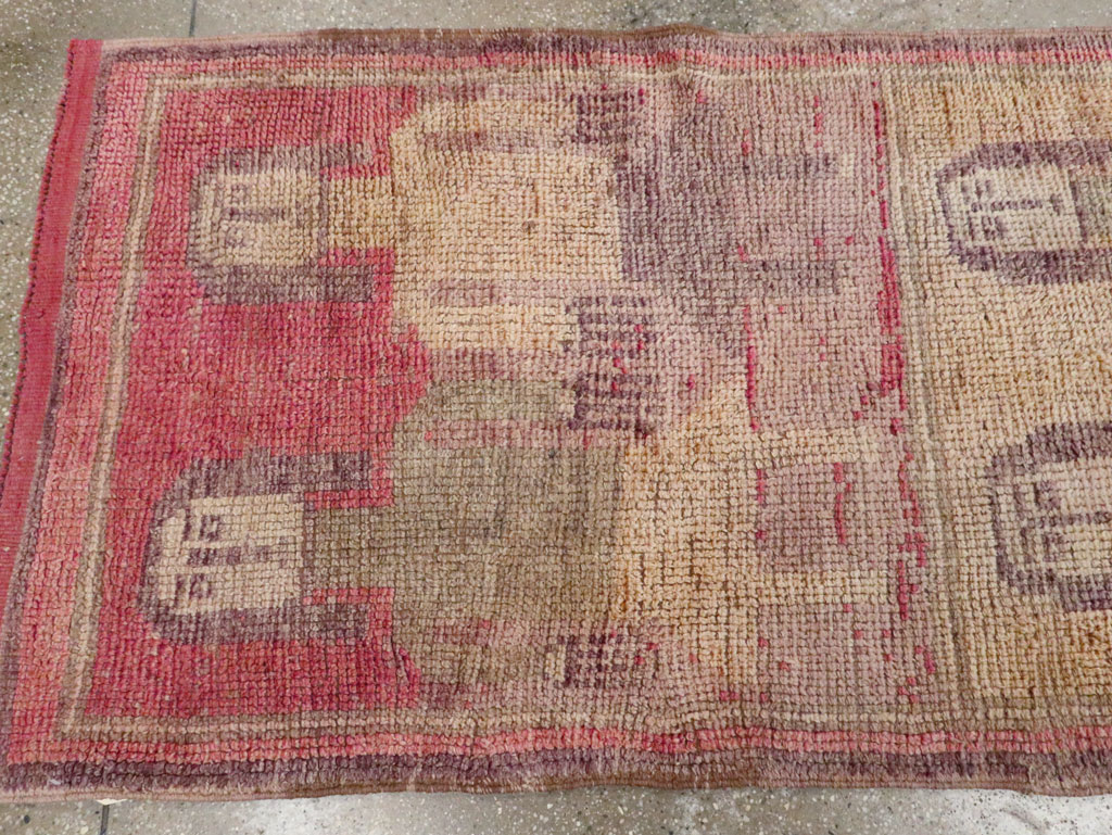 Vintage Turkish Anatolian Pictorial Runner, No.30494 - Gsblank