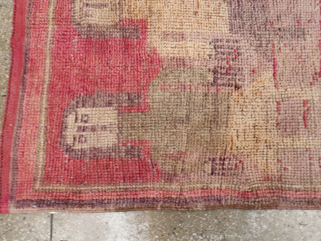 Vintage Turkish Anatolian Pictorial Runner, No.30494 - Gsblank